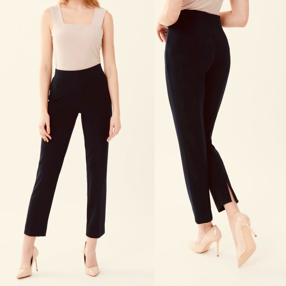 Joseph Ribkoff Essential Straight Pants LDS Back Slit Womens Size 4 Style 143105